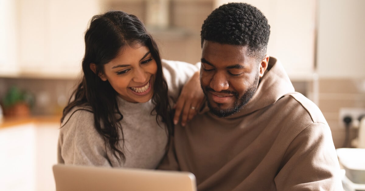 A cute couple is planning their wedding but not necessarily thinking about the inheritance rights of spouses.