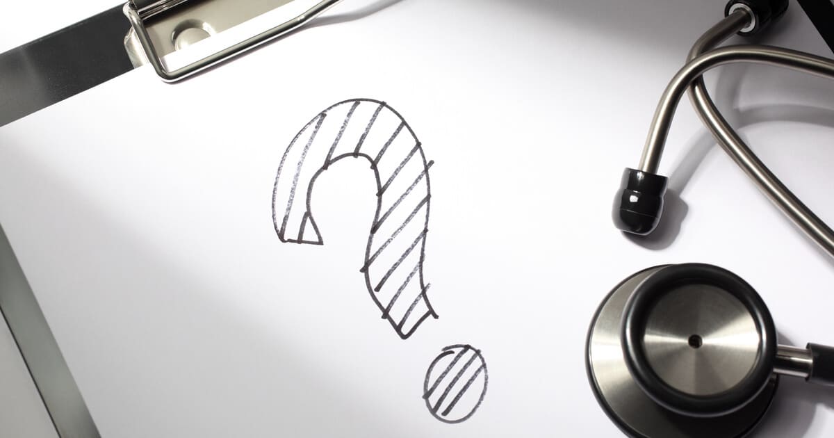 A question mark and a stethoscope point to the question, "Can workers' comp force you to see their doctor?"