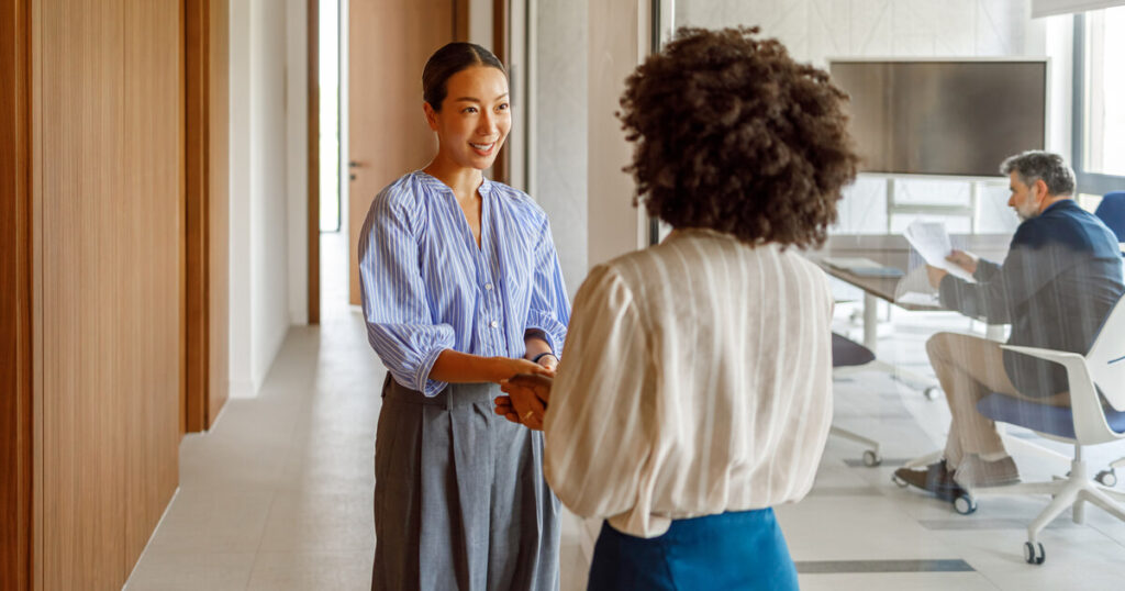 A friendly female tax attorney at Gammon & Grange offers guidance to a female business owner seeking guidance on a protective claim for refund on the basis of the Kwong decision.
