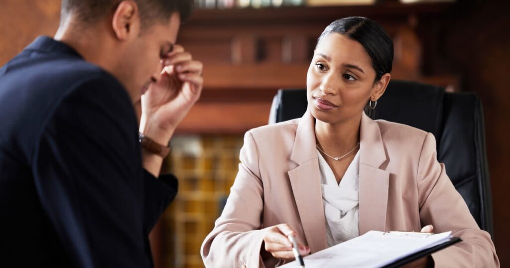 A lawyer offers helpful guidance to a distraught man seeking guidance on workers comp for mental health.